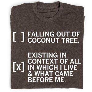 NWT RAYGUN Kamala Harris 'Coconut Tree' Quote T-Shirt, Brown, Size XL